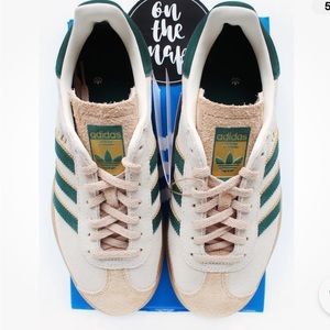 Adidas Gazelle Bold W Cream White Collegiate Green Beige size 10
